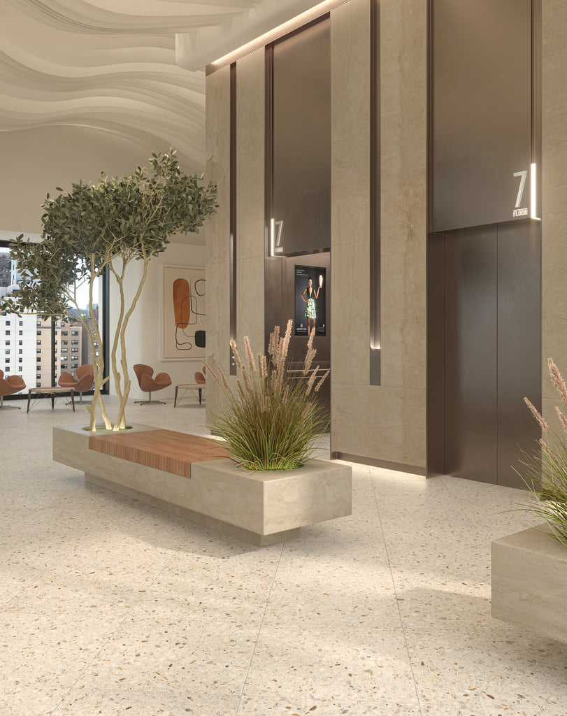 Veronese Crema Tile Lobby Photo Gallery Artistic Tile