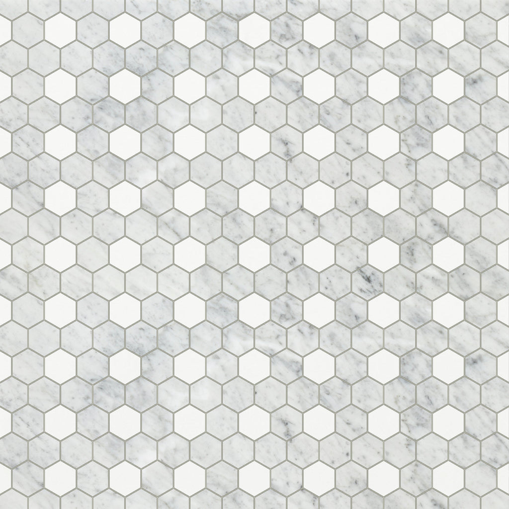 Riverside Drive Mosaic Stone Hexagon 2.0cm for Backsplash, Wall, Floor