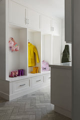 Tumbled Smoke Limestone Mudroom