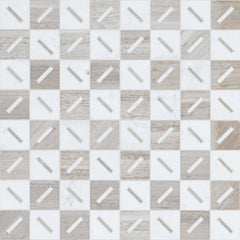 Michelle Gerson Stix Cloud honed stone waterjet mosaic