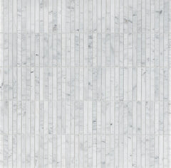 Abbey Road Bianco Carrara honed stone mosaic