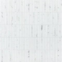 Abbey Road Volakas White honed stone mosaic