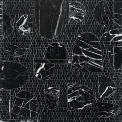 Decadence by Donghia Black Waterjet Mosaic Honed Stone