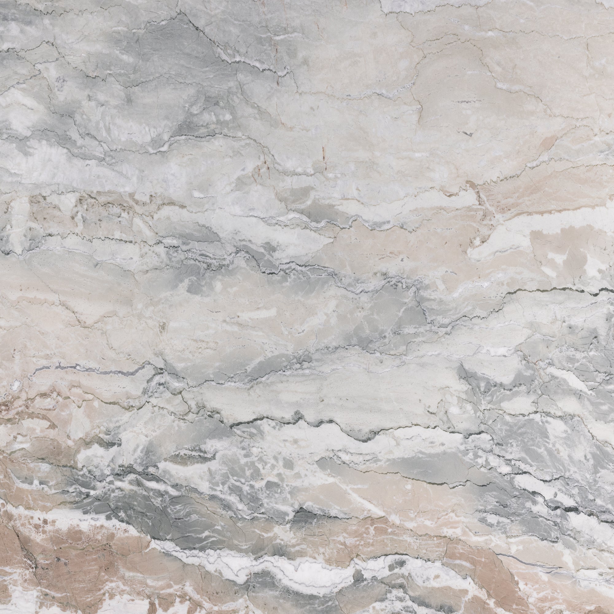 Dolce Vita Dolomite Slab – Beige Base, Charcoal Veins – Artistic Tile
