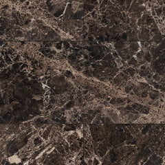 Emperador Dark Marble Tile  Honed 12" x 24" x 3/8" Stone Micro-Beveled Edge