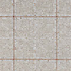 Hudson Check Pink honed stone mosaic
