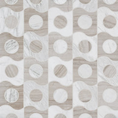 Michelle Gerson Spot On Cloud honed stone mosaic