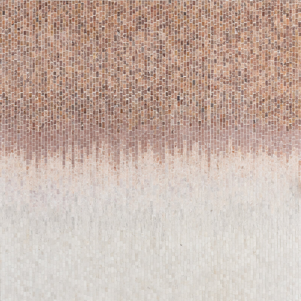 Ombre Marble Mosaic – Soft Color Fade in Natural Stone – Artistic Tile