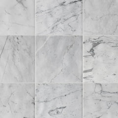 Bianco Carrara satinato marble tile