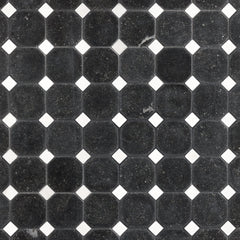 Cotswold Octagon Belgian Bluestone tumbled stone mosaic