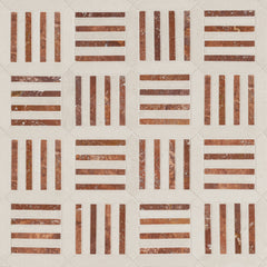 Interlace Mosaic  Honed/Filled Stone