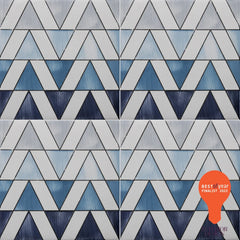 A Mano Triangolo Blue Swatch Card  Matte Samples