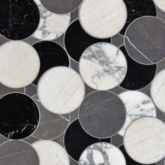 Alison Rose Sfera Waterjet Mosaic  Mixed Finish Stone