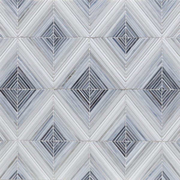 Echo Glass Mosaic: London Fog & Garden Green | Artistic Tile