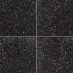 Odessa Black Belgian Bluestone Limestone Tile  Roman Antiqued 18" x 18" x 3/8" Stone