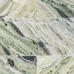 Matcha Verde Marble Tile  Honed 12" x 24" x 3/8" Stone Micro-Beveled Edge