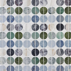 Micro Moons Waterjet Mosaic  Mixed Finish Stone