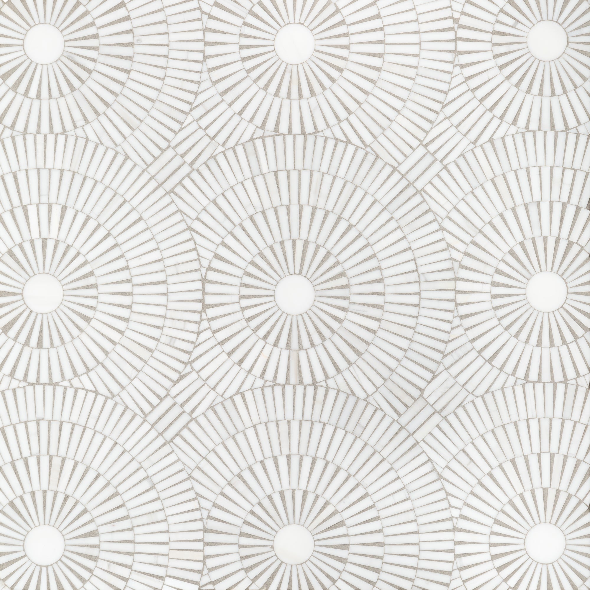 Motor City Circles Mosaic Stone for Floor, Wall, Shower