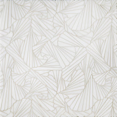 Origami Alta White polished marble waterjet mosaic