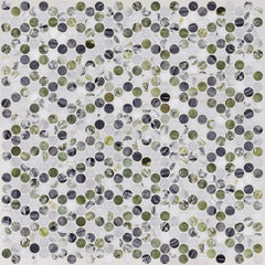 Penny Lane Marble Mosaic  Stone Penny Round