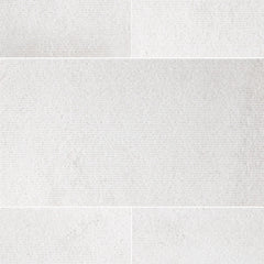 Raked White Sand mixed-finish stone tile