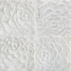 Rosa Volakas White Dolomite Dimensional Tile  High Honed Stone
