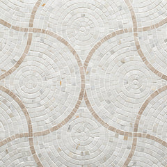 Spin Calacatta Gold mixed-finish stone mosaic