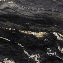 2cm Tempest Black Quartzite Swatch Card  Polished Samples Slab