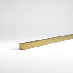 Brushed brass metal liner molding, 1/8 x 72 x 1/8 in