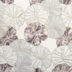 Walden Lilac honed stone waterjet mosaic