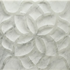 Ziva Lotus Bianco Carrara honed marble tile