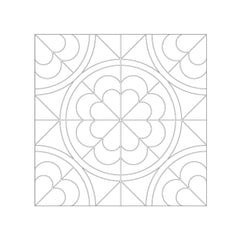 Encaustic Flower Waterjet Mosaic  Tailored To