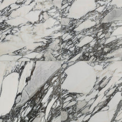 Arabescato Corchia Marble Tile  Polished 18" x 18" x 3/8" Stone Micro-Beveled Edge