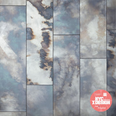 Carolina Mirror Tarnished Tile  Satin Glass