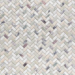 Gin Fizz Mosaic  Honed Stone Herringbone 1.5cm X 3.0cm