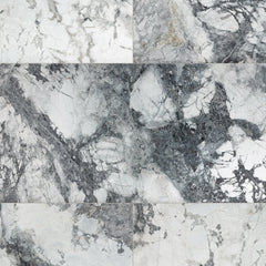 Invisible Grey Marble Tile  Honed 12" x 24" x 1/2" Stone Straight Edge