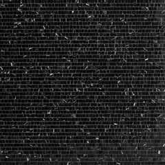 Mosaic Nero Marble Swatch Card  Samples Broken Joint 1.0cm