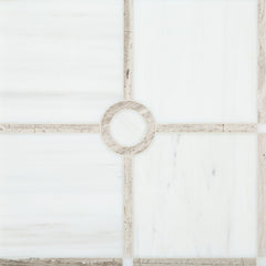 Pantheon X Bianco Dolomiti Waterjet Mosaic Honed Stone Tile