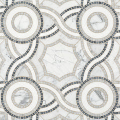 Pompeii Grey Waterjet Mosaic  Polished Stone