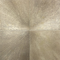 Grand Tour Starburst Antique Silver Limestone Decorative Tile  Metallic Stone