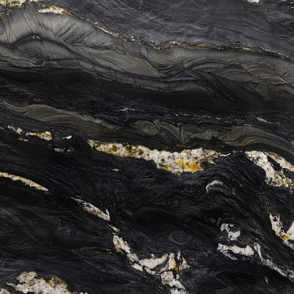 Tiles Pattern Material Tempest Black Quartzite Slab – Bold Grey on Deep Black – Artistic Tile