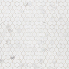 Volakas White Dolomite Mosaic  Honed Stone Hexagon 3.0cm