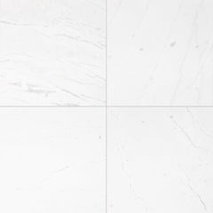 Winter White Marble Tile  Honed 18" x 18" x 3/8" Stone Aris Edge