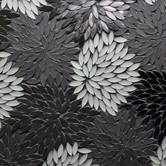 Estrella Silver Blend Mixed Finish Glass Mosaic ©